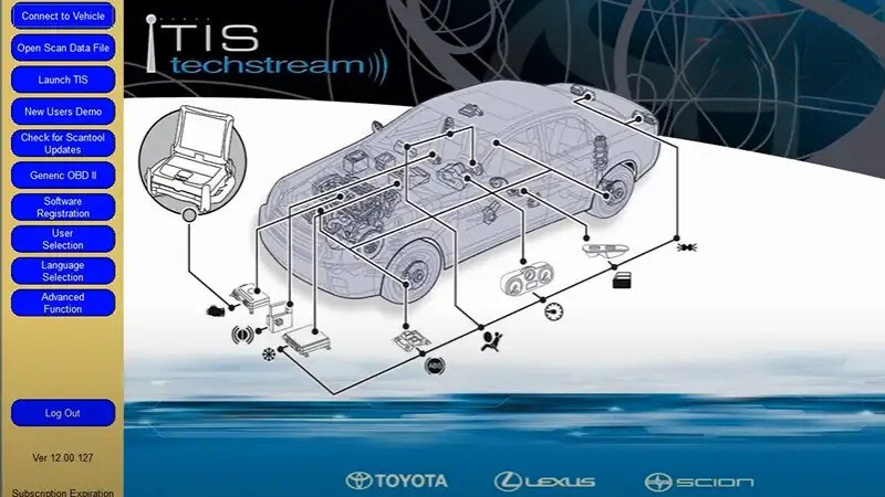 Toyota Techstream interface showing live data